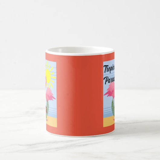Tropisches Paradies Rosa Flamingo - Klassische Tas Kaffeetasse (Mittel)