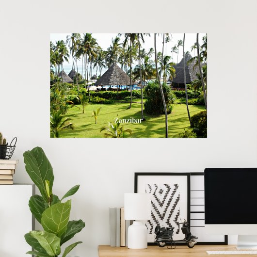 Tropisches Paradies Sansibar Poster (Heimbüro)