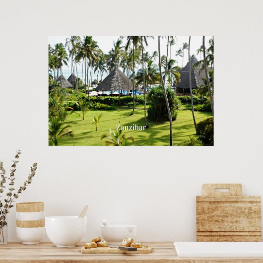 Tropisches Paradies Sansibar Poster (Küche)