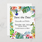 Tropisches Paradies Save The Date (Vorne/Hinten)