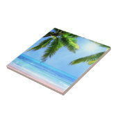 Tropisches Paradies - Schöner Strand, Palmen Fliese (Seite)