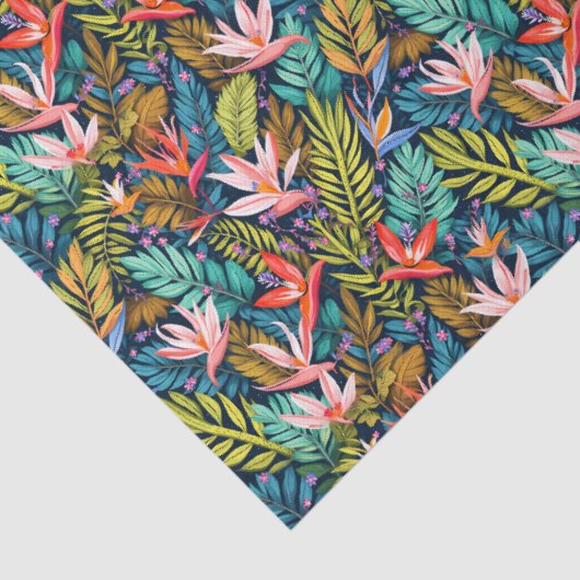 Tropisches Paradies Seidenpapier (Detail)