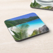 Tropisches Paradies-Strand-Untersetzer-Set Getränkeuntersetzer (Linke Seite)