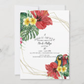 Tropisches Paradies Vögel Brautparty Einladung (Vorderseite)