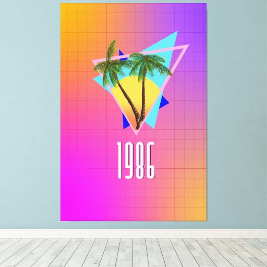 Tropisches Paradies von 1986 Leinwanddruck (Insitu (Holzboden))