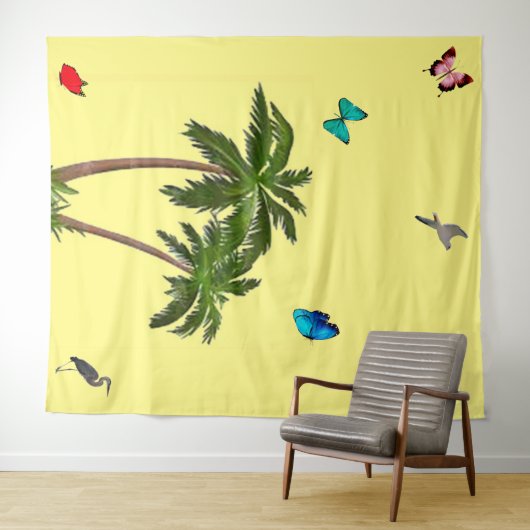 Tropisches Paradies Wandteppich (Beispiel (Horizontal))