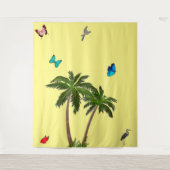 Tropisches Paradies Wandteppich (Vorderseite)