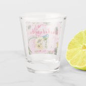 Tropisches Paradies Wochenende Junggeselinnen-Absc Schnapsglas (Rückseite)