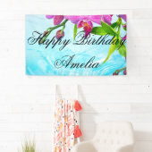 Tropisches Paradies,Zen,Ruhe,Orchideen,blaues Wass Banner (Insitu)