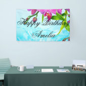 Tropisches Paradies,Zen,Ruhe,Orchideen,blaues Wass Banner (Messeveranstaltung)