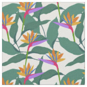 Tropisches Paradiesvogelfloralmuster Stoff (Nahaufnahme)