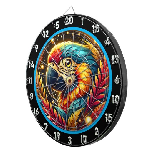 Tropisches Parrot-Dartboard für Fun-Nights Dartscheibe (Vorderseite rechts)