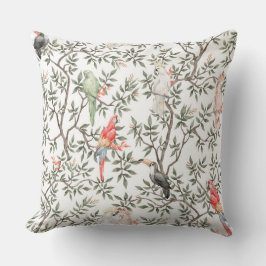 Tropisches Parrot-Muster Kissen