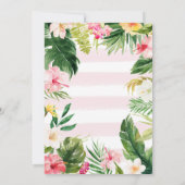 Tropisches Party 46. Geburtstag Einladung (Rückseite)