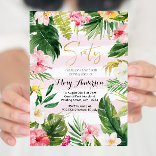 Tropisches Party 46. Geburtstag Einladung