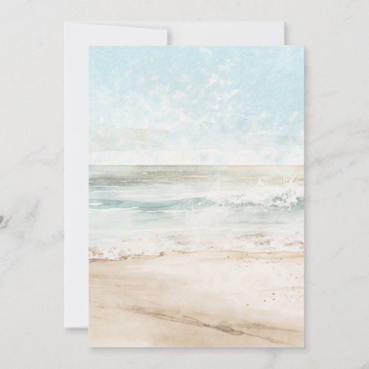 Tropisches Party am Strand Quinceanera Einladung (Rückseite)