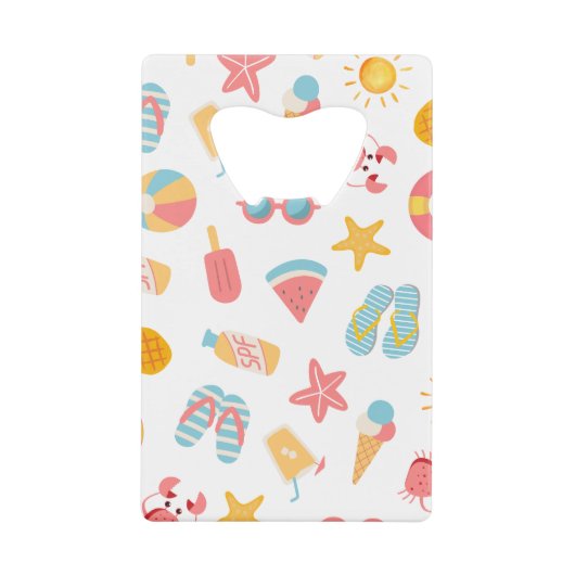 Tropisches Party des Pools Geldbeutel Flaschenöffner (Vorderseite)