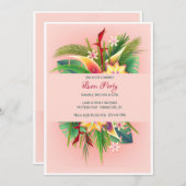 Tropisches Party Einladung (Vorne/Hinten)