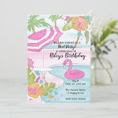 Tropisches Party Einladung (Stehend Vorderseite)