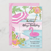 Tropisches Party Einladung (Vorne/Hinten)