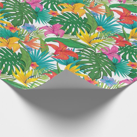 Tropisches Party Geschenkpapier (Ecke)