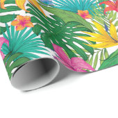 Tropisches Party Geschenkpapier (Rolleneckpunkt)