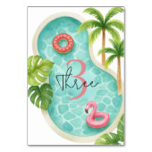 Tropisches Party | Kindergeburtstag Tischnummer (Rückseite)