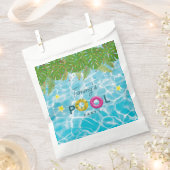 Tropisches Party Schwimmbad Geburtstag Geschenktütchen (Ausgeschnitten)