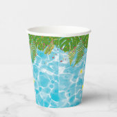 Tropisches Party Schwimmbad Geburtstag Pappbecher (Rechts)