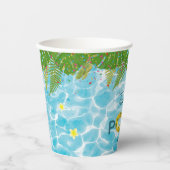 Tropisches Party Schwimmbad Geburtstag Pappbecher (Vorderseite)