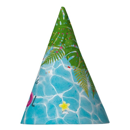 Tropisches Party Schwimmbad Geburtstag Partyhütchen (Rechts)