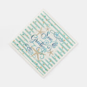 Tropisches Party "SEAson's Greetings" Serviette (Ecke)