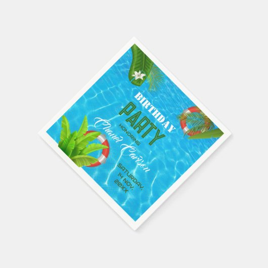 Tropisches Party | Sommergeburt Serviette (Ecke)