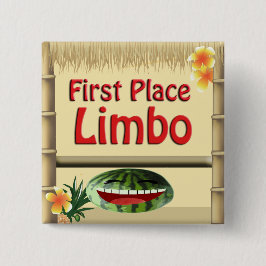 Tropisches Party Tiki Hut 1st Place Limbo Button