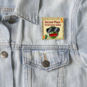 Tropisches Party Tiki Hut 2nd Place Wassermelone Button (Beispiel)