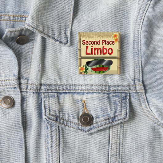 Tropisches Party Tiki Hut 2nd Platz Limbo Button (Beispiel)