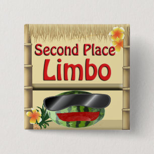 Tropisches Party Tiki Hut 2nd Platz Limbo Button