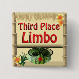 Tropisches Party Tiki Hut 3rd Place Limbo Button