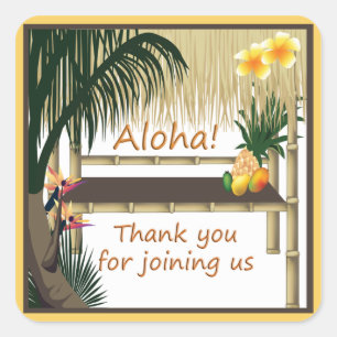 Tropisches Party Tiki Hut Aloha Gevor Sticker