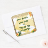 Tropisches Party Tiki Hut Gastgeschenk Sticker (Umschlag)