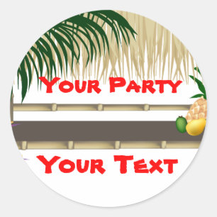 Tropisches Party Tiki Hut Sticker 2