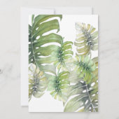 Tropisches Party Wasserfarben Einladung (Rückseite)