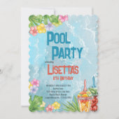 Tropisches Party zum Geburtstag Einladung (Vorderseite)