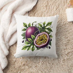 Tropisches Passionfrucht botanisches Obst Kissen