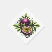 Tropisches Passionfrucht botanisches Obst Serviette (Ecke)