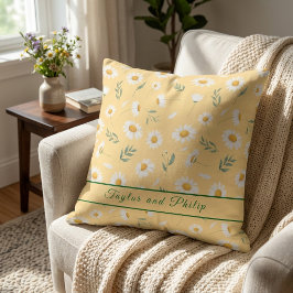 Tropisches Pastell-Daisy-Blumenmuster für den Auße Kissen