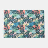 Tropisches Pastell-Leaf-Muster Fußmatte (Vorderseite)