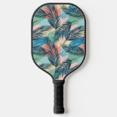 Tropisches Pastell-Leaf-Muster Pickleball Schläger (Vorderseite)