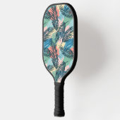 Tropisches Pastell-Leaf-Muster Pickleball Schläger (Links)