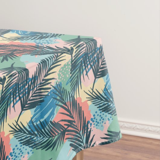 Tropisches Pastell-Leaf-Muster Tischdecke (Beispiel)